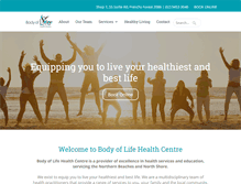 Tablet Screenshot of bodyoflife.com.au